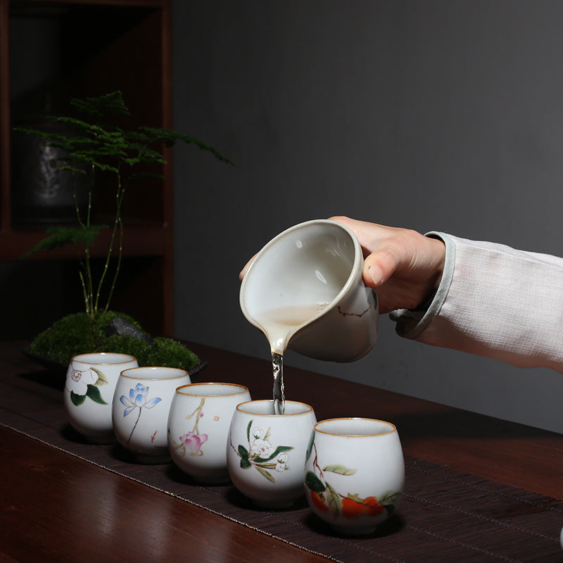 Ceramic Kung Fu Tea Cup Gift Box Tea Set Master Cup