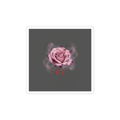 Moon Rose Kiss-Cut Stickers | Romantic Gothic Lite, soft goth floral