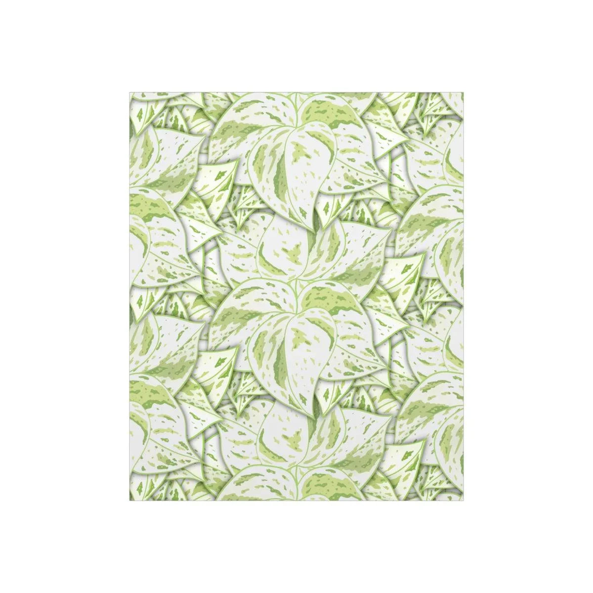 Snow Queen Pothos Pattern Botanical Print – Unframed Wall Art