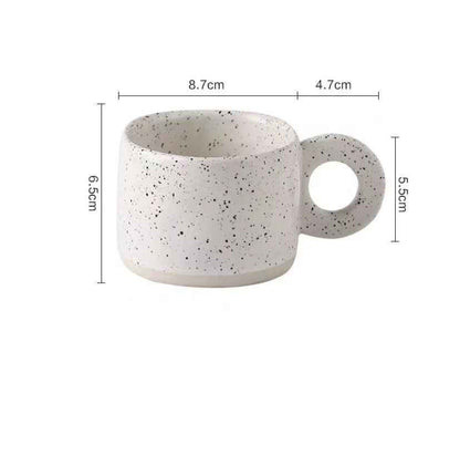 Ins Korean Style Mug Creative Retro Coffee Cup Handle Cup Breakfast Cup High-Value Water Cup Ceramic Cup Simple