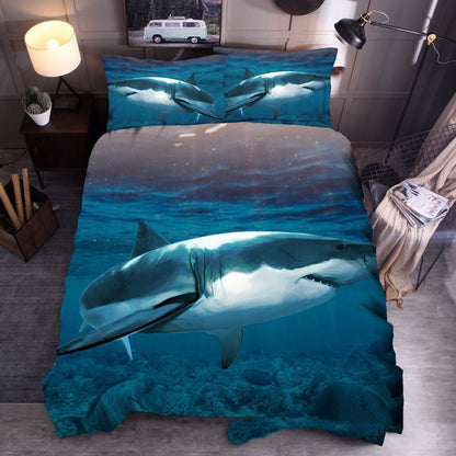 Cross Border Foreign Trade Bedding Three Piece Quilt Cover Ocean 3D Quilt Cover Sea Turtle Pillow Cover Amazon Express Wish
