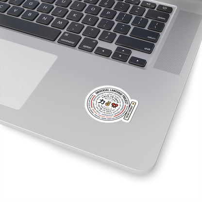 Universal Language Circle Kiss-Cut Sticker | Bold Kids Easter, Egg Hunter Vibe