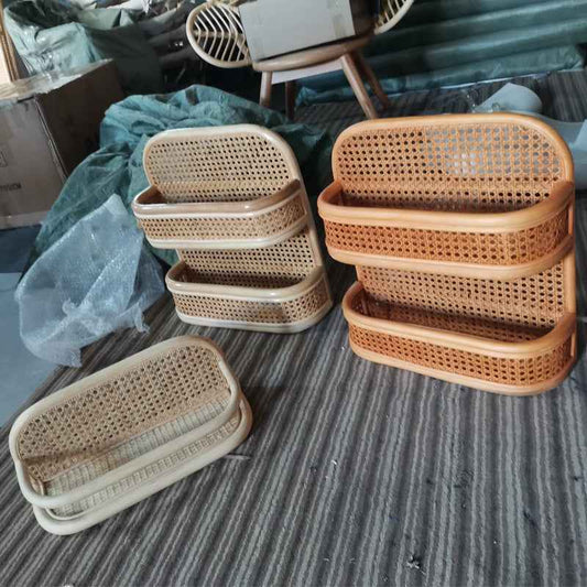 Handmade Rattan Wall Hanging Shelf - Boho Mini Storage & Decorative Floating Rack