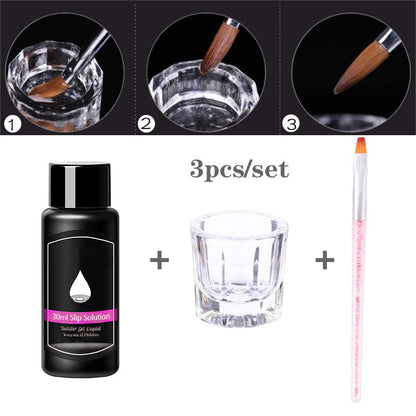 Nail Art Set Tool Extension Gel Nail Art UV Lamp Crystal Extension Gel Set Beginner Complete