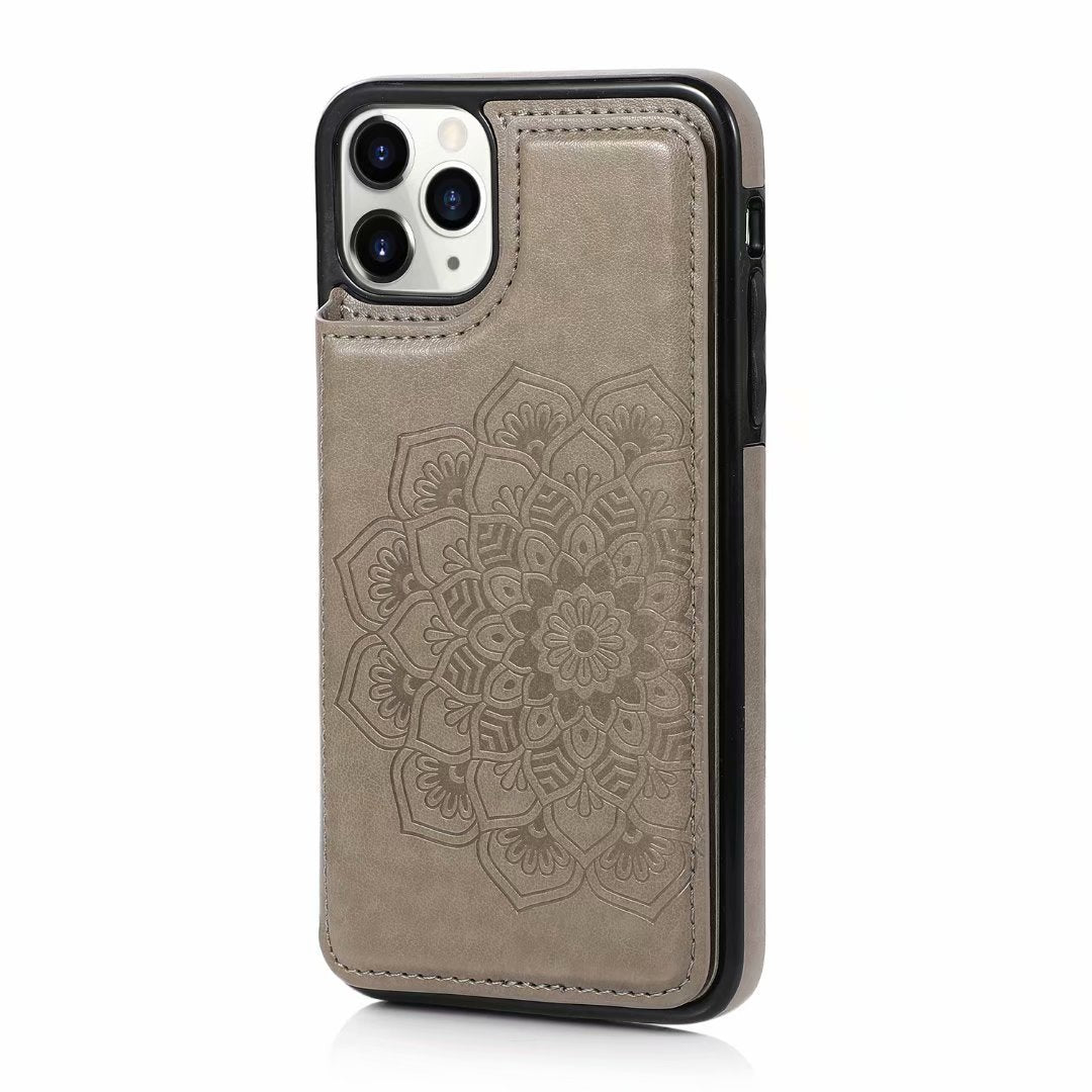 Integrated Flip Card & Coin Purse iPhone Case - Premium Vegan Leather Protective Shell