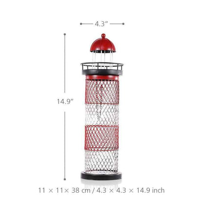 European Style Creative Wine Rack Metal Lighthouse Wine Rack