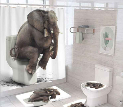 Elephant Series Digital Printing Shower Curtain