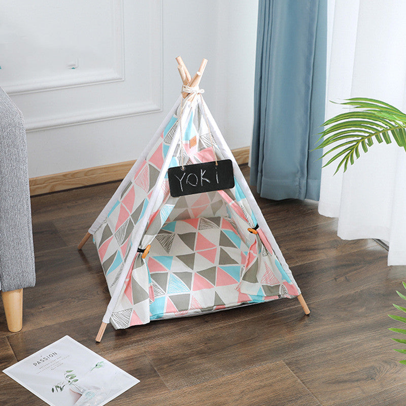 Canvas Pet Tent Washable Foldup Kennel