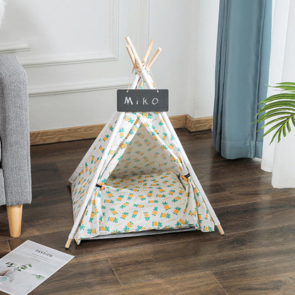 Canvas Pet Tent Washable Foldup Kennel