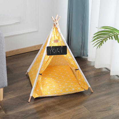 Canvas Pet Tent Washable Foldup Kennel