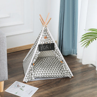 Canvas Pet Tent Washable Foldup Kennel
