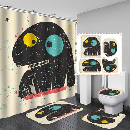 Printed Waterproof Polyester Bathroom Shower Curtain