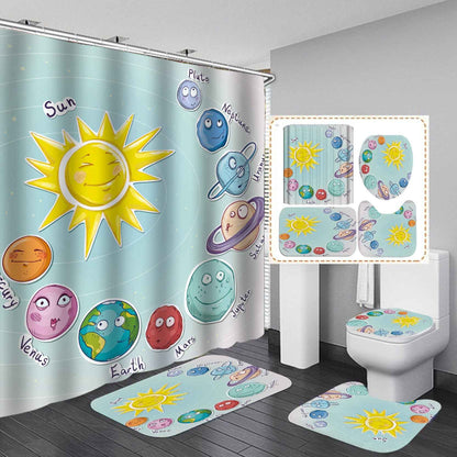 Printed Waterproof Polyester Bathroom Shower Curtain