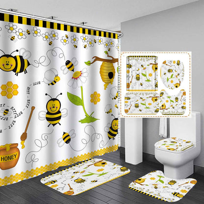 Printed Waterproof Polyester Bathroom Shower Curtain