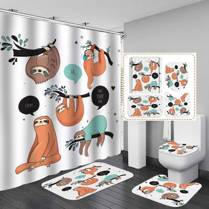 Printed Waterproof Polyester Bathroom Shower Curtain