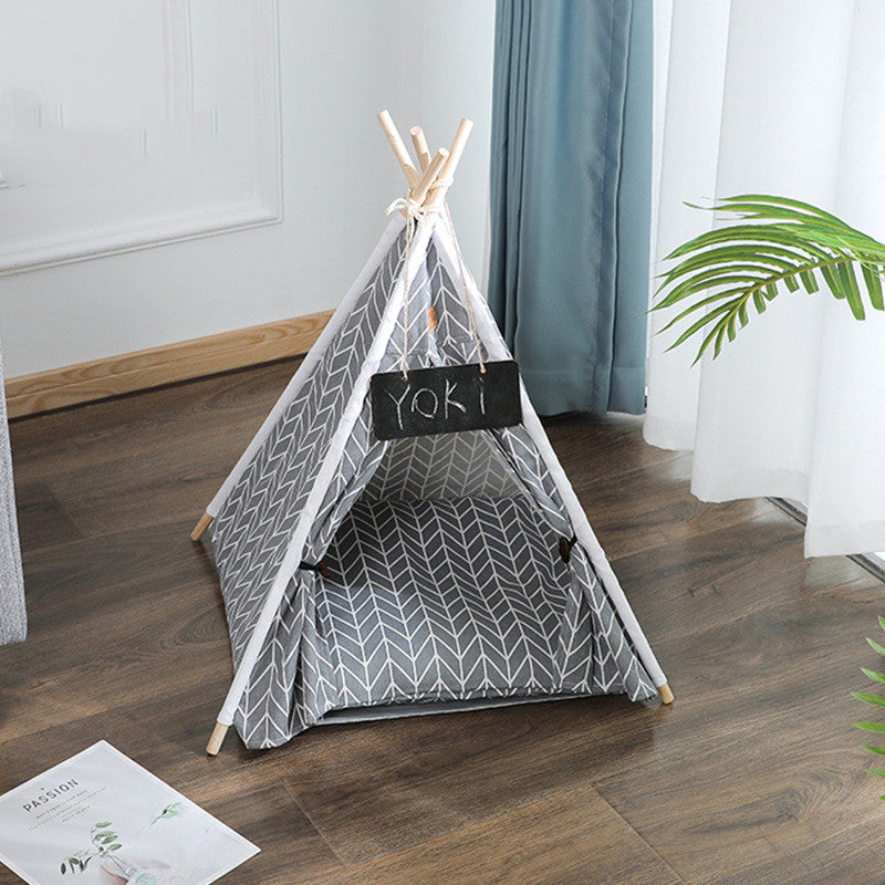 Canvas Pet Tent Washable Foldup Kennel