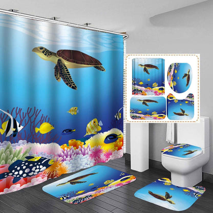 Digital Printing Waterproof Polyester Shower Curtain