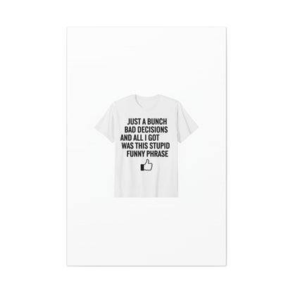 self-deprecating quote Canvas | sarcastic introvert wall art, anxiety humor