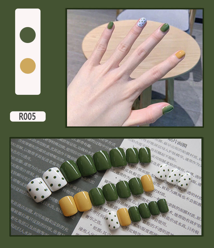 24 Pieces Of Wearable Nail Patches, Wearable Nail Pieces, Frosted Nail Art