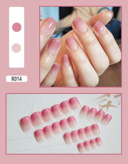 24 Pieces Of Wearable Nail Patches, Wearable Nail Pieces, Frosted Nail Art