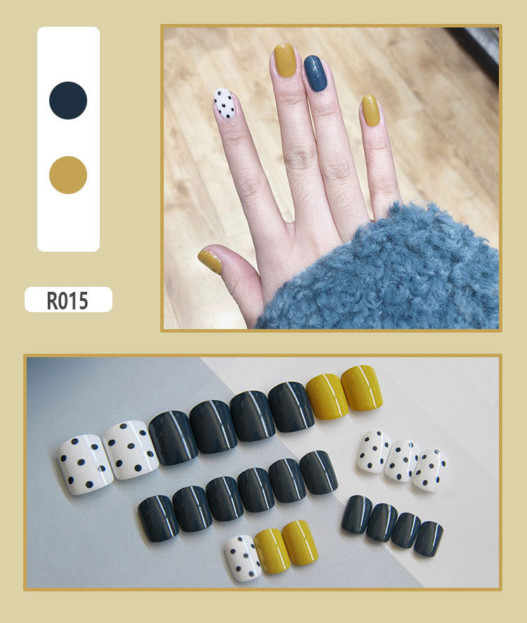 24 Pieces Of Wearable Nail Patches, Wearable Nail Pieces, Frosted Nail Art