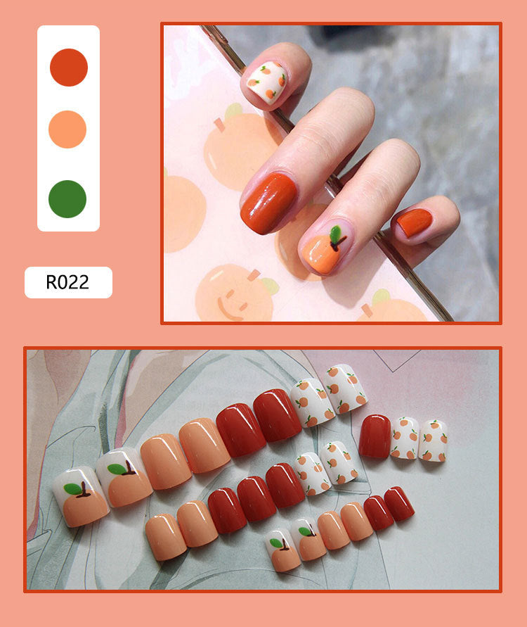 24 Pieces Of Wearable Nail Patches, Wearable Nail Pieces, Frosted Nail Art