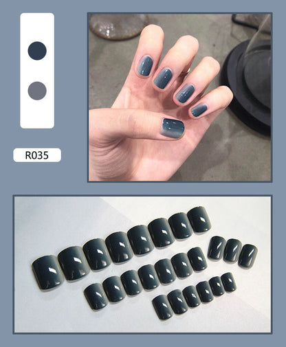24 Pieces Of Wearable Nail Patches, Wearable Nail Pieces, Frosted Nail Art