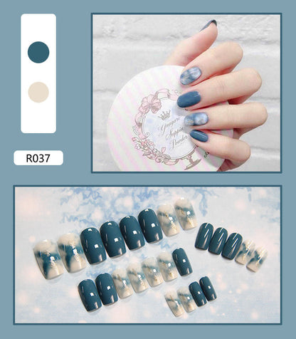 24 Pieces Of Wearable Nail Patches, Wearable Nail Pieces, Frosted Nail Art