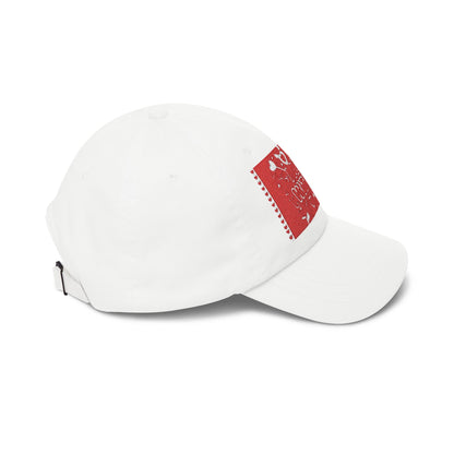 Dad Cap — Red Sequin Patch 6 7 MEME Embroidered Baseball Hat