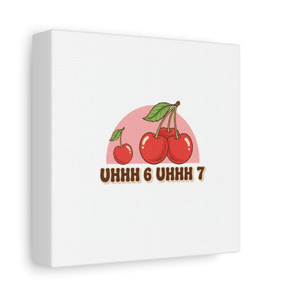 Six Severn Cherry Retro Graphic Canvas | kawaii fruit print, vintage cherry design