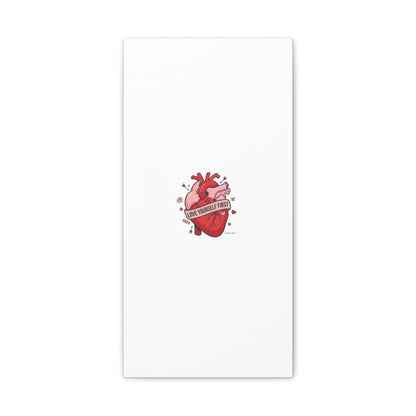 Love Yourself First Canvas, Hearts-with-a-Twist, Anti-Valentine Art