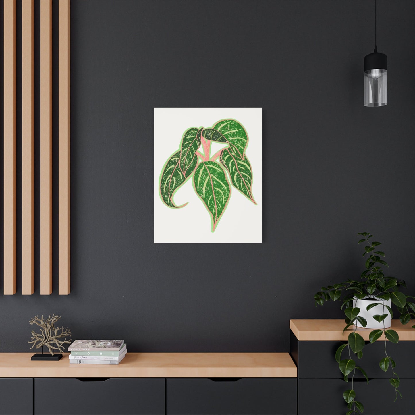 Aglaonema Sparkling Sarah Canvas Print – Botanical Wall Art