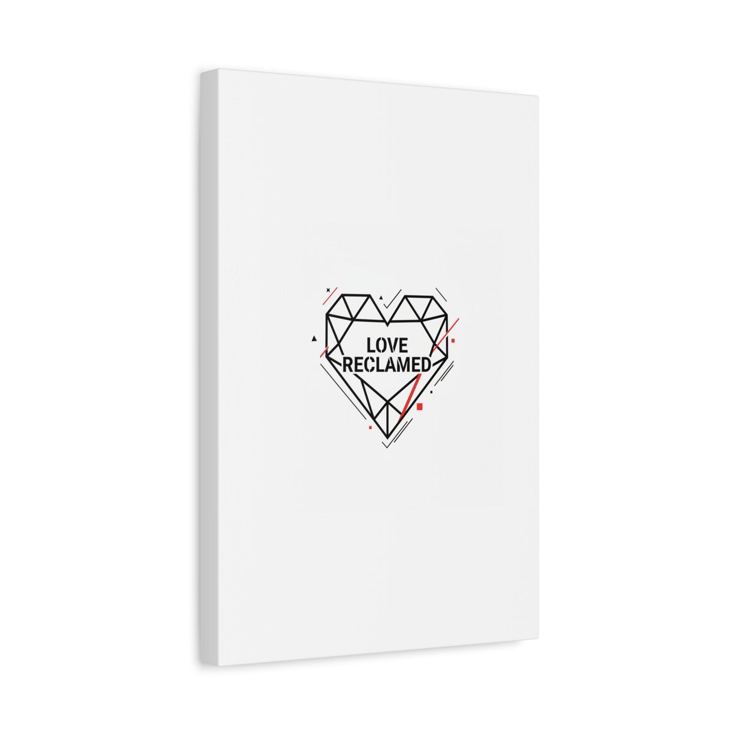 Love Reclaimed Canvas | modern heart design, minimalist love icon