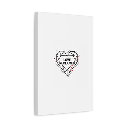 Love Reclaimed Canvas | modern heart design, minimalist love icon