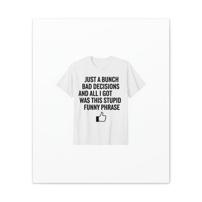 self-deprecating quote Canvas | sarcastic introvert wall art, anxiety humor