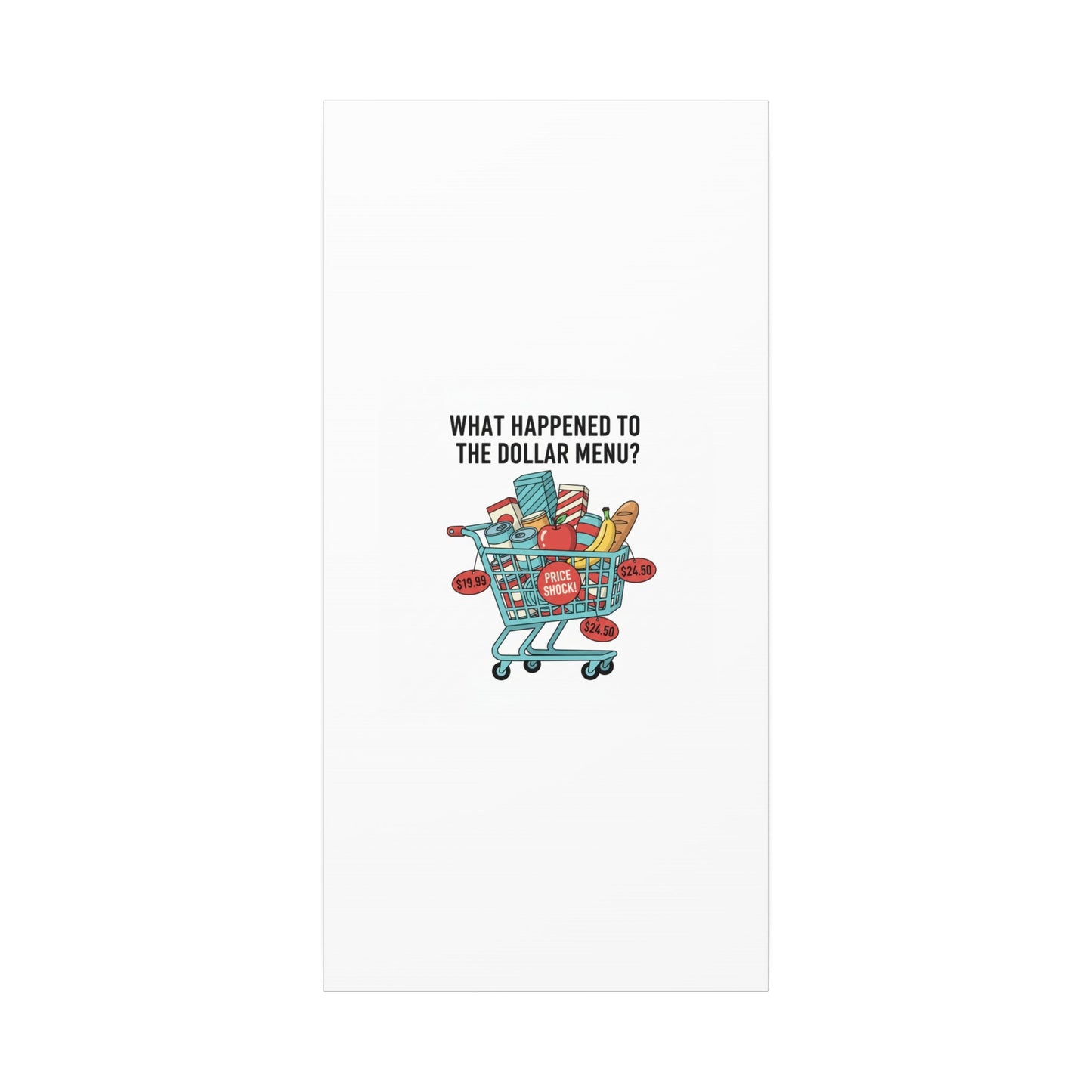 What Happened to the Dollar Menu? Canvas | Grocery Prices Meme, Price Shock Wall Art
