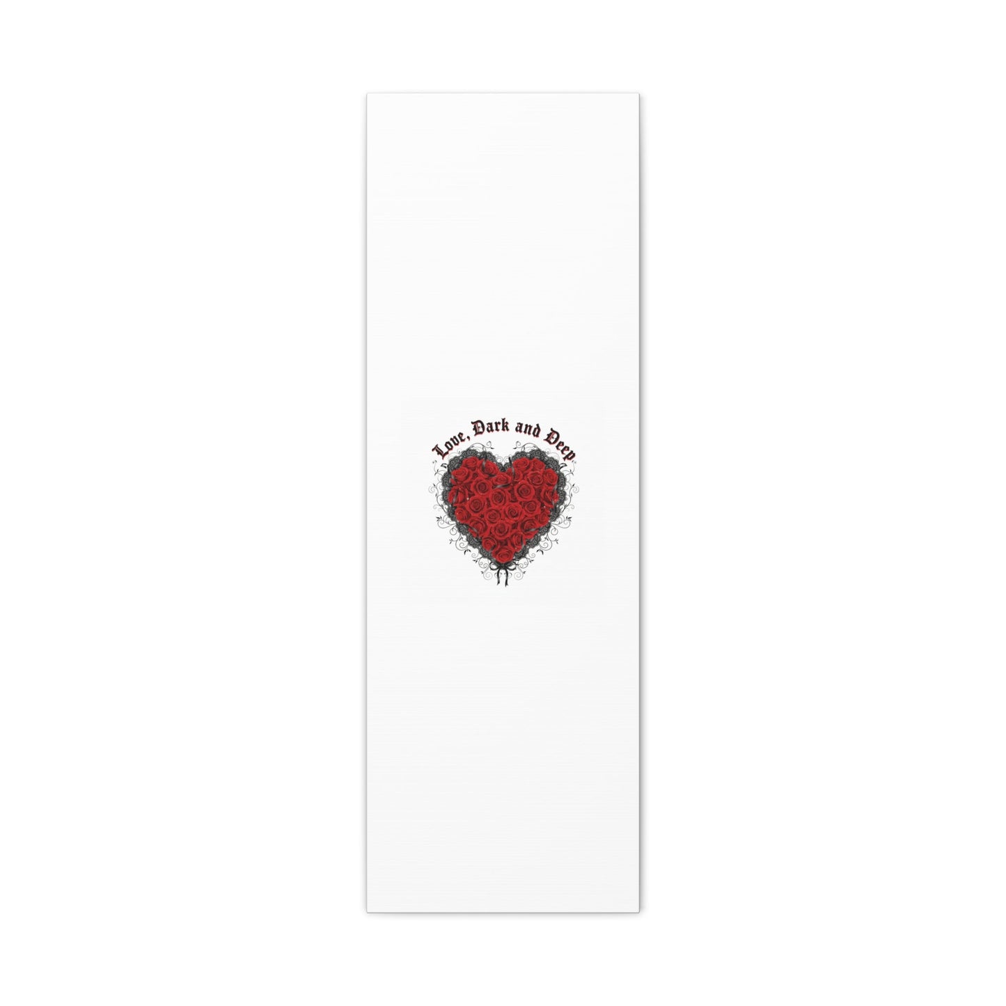 Love Dark and Deep Heart Canvas, Nu Romantic Gothic Romance, 80s Nostalgia
