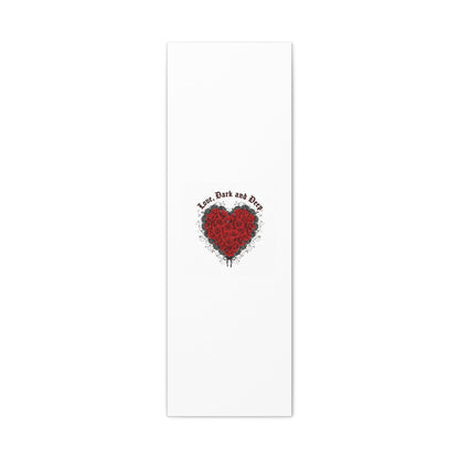 Love Dark and Deep Heart Canvas, Nu Romantic Gothic Romance, 80s Nostalgia