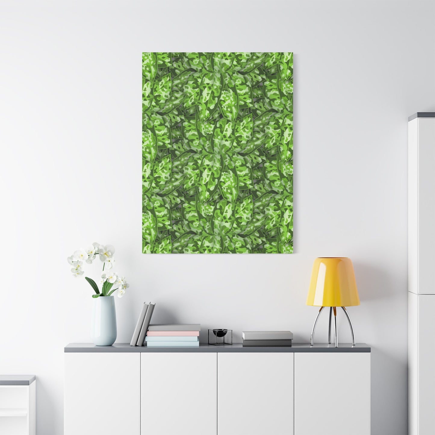 Aglaonema Pictum Canvas Print – Botanical Wall Art