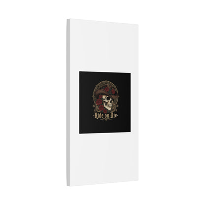 Ride or Die Skull Canvas | Western Skull Art, Gothic Americana