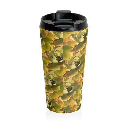 Noble Aeonium Succulent 15 oz Vacuum Insulated Stainless Steel Travel Tumbler