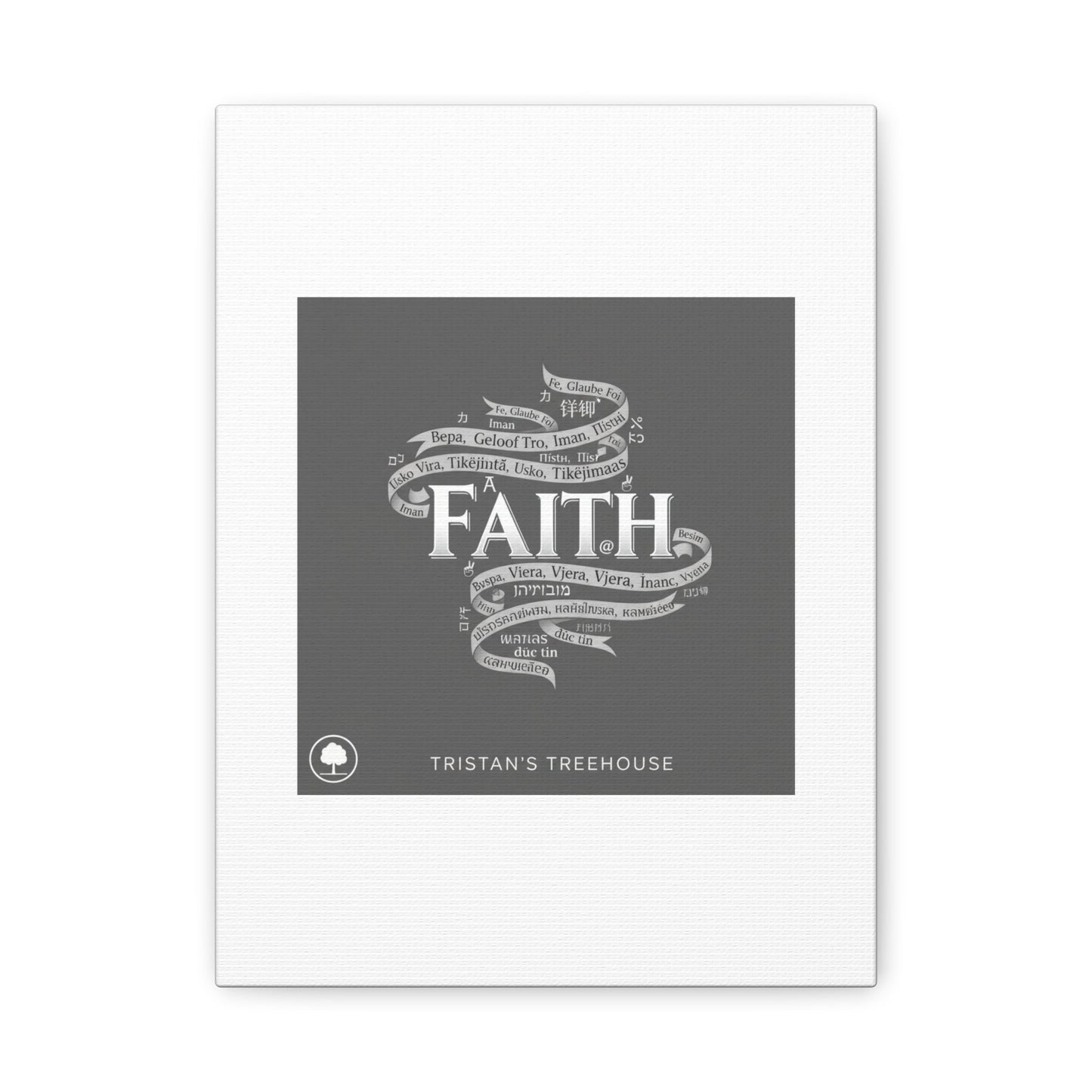 handwritten faith ribbon Canvas | sketch aesthetic, doodle design