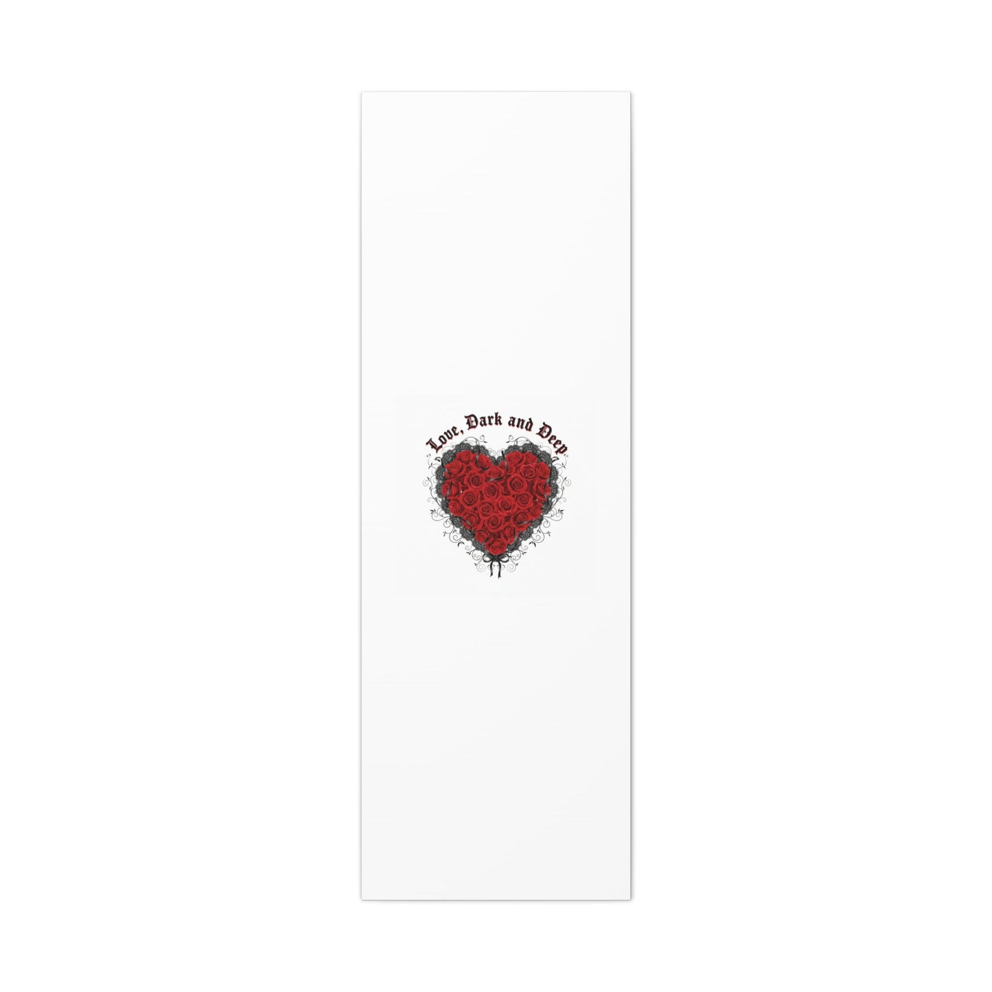 Love Dark and Deep Heart Canvas, Nu Romantic Gothic Romance, 80s Nostalgia