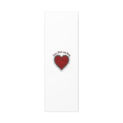 Love Dark and Deep Heart Canvas, Nu Romantic Gothic Romance, 80s Nostalgia