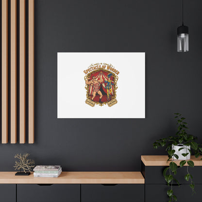 Spectacle of Wonder Circus Art Print, Canvas | Vintage Carnival Design