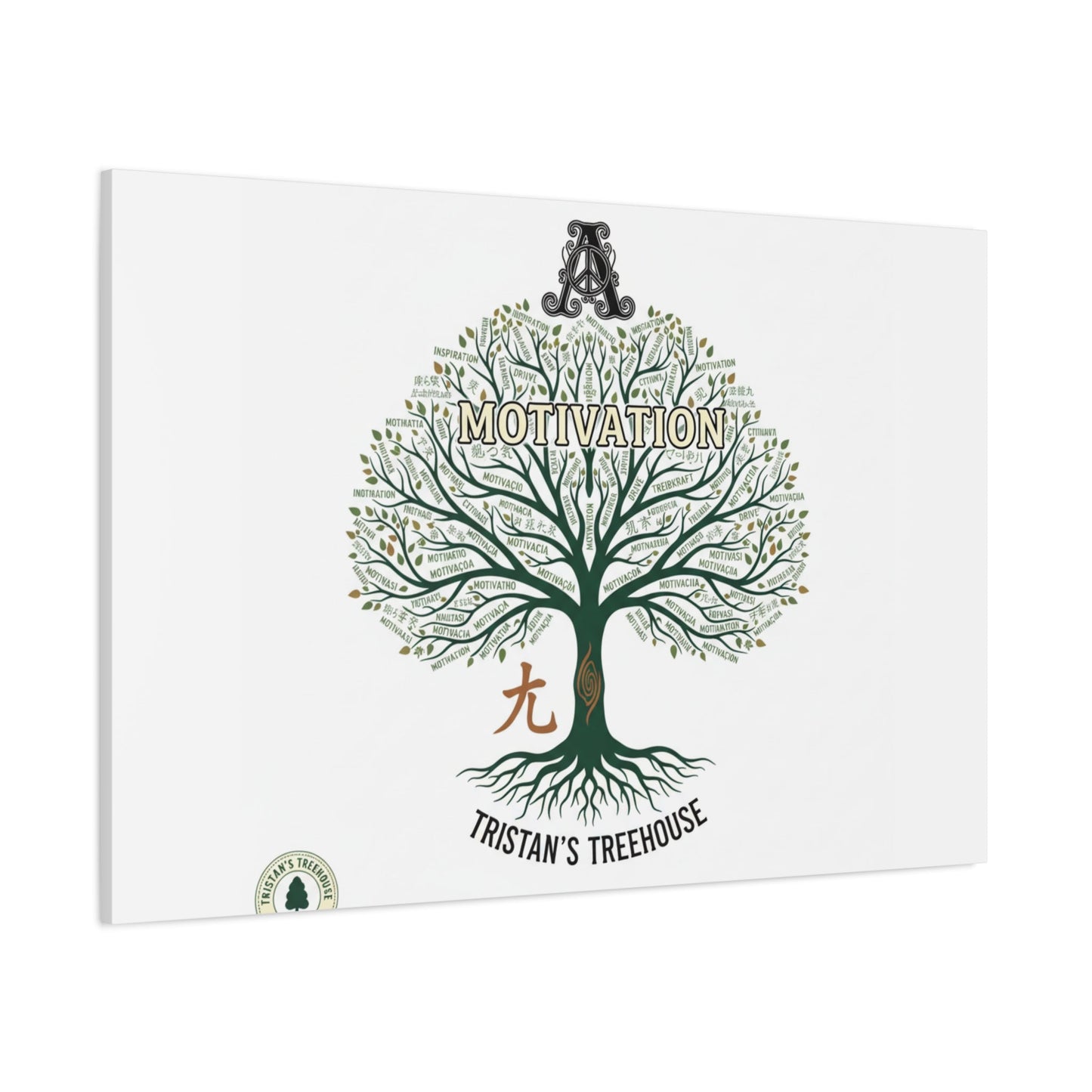 Handwritten Doodle Tree Canvas | Matte Stretched Wall Art
