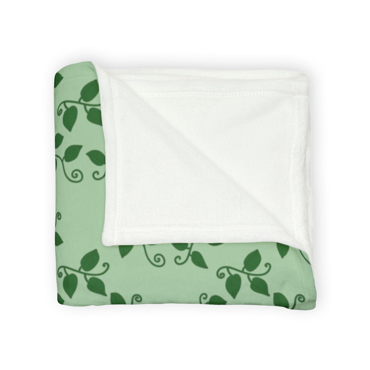 Pothos Pattern Cozy Fleece Throw Blanket