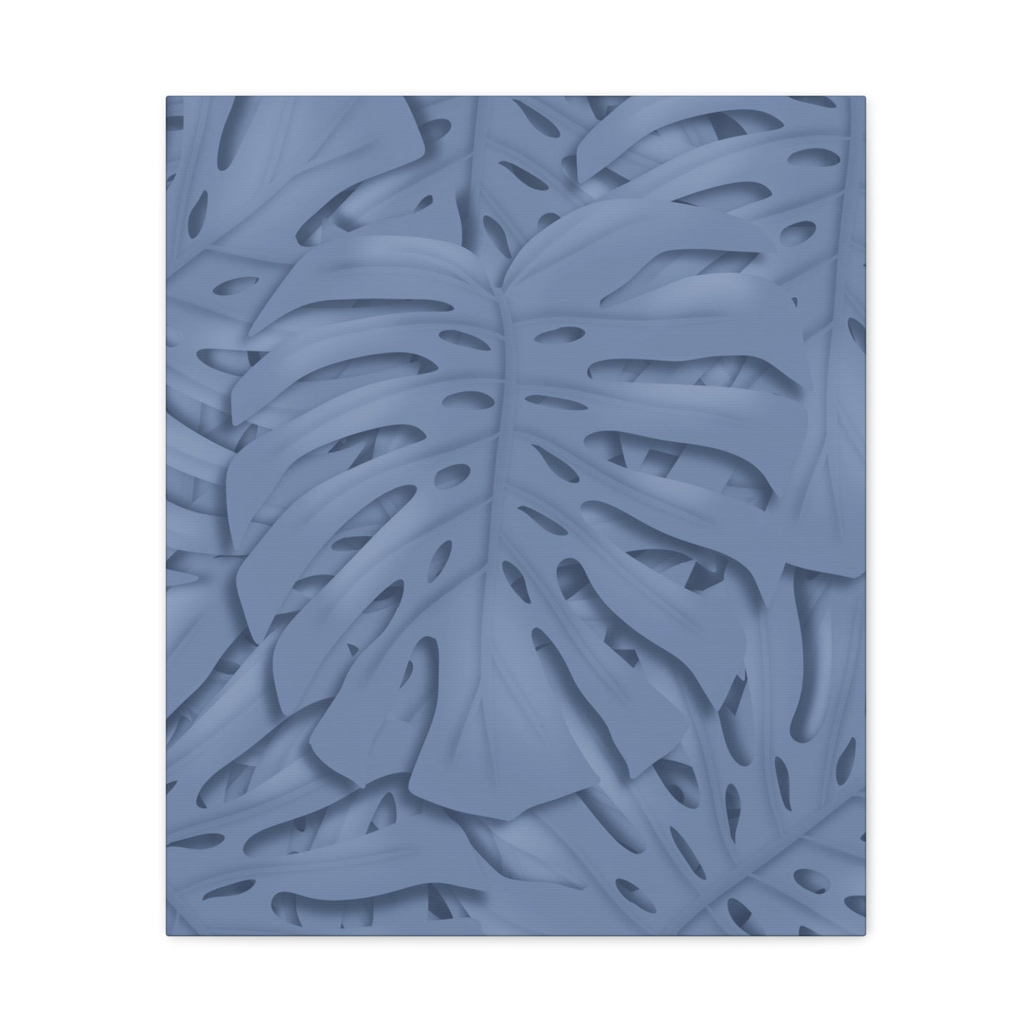 Blue Monstera Canvas Print – Botanical Wall Art