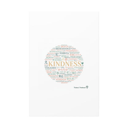 Kindness Word Cloud Canvas | Fresh Start Minimalist Wall Art