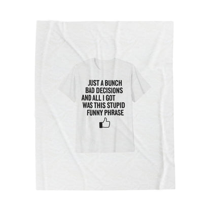 stupid funny phrase blanket | sarcastic introvert humor, anxiety humor